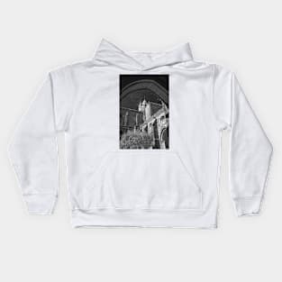Evora Cathedral - Black and White Kids Hoodie